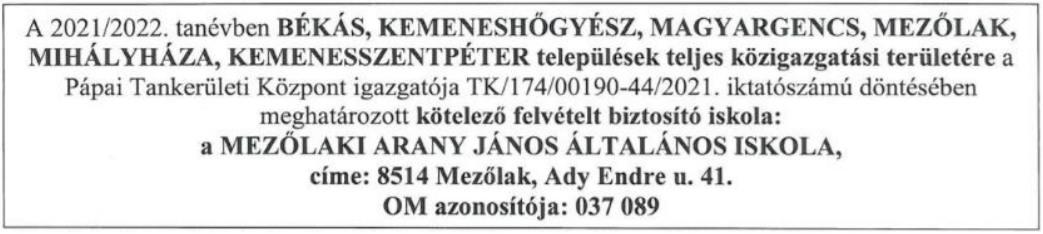 felvetelikorzet